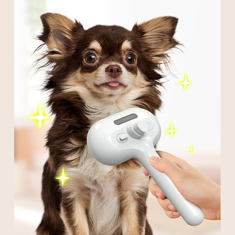 Pet Comb Self Cleaning Pets Hair Remover Brush For Dogs Grooming Tools - Built-in Mist Humidifier
