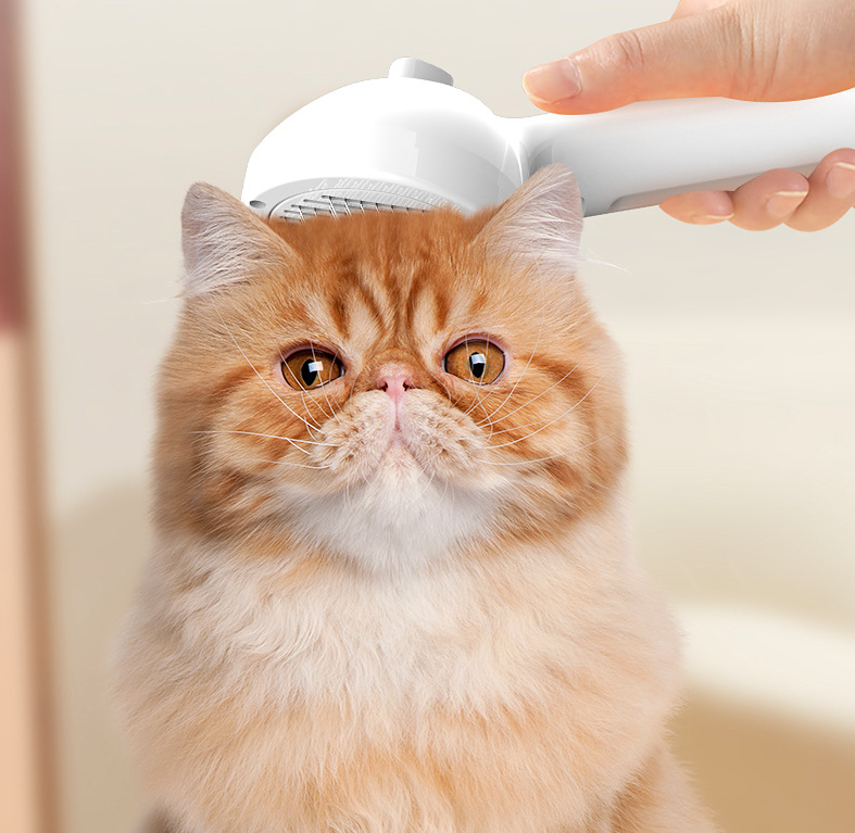 Pet Comb Self Cleaning Pets Hair Remover Brush For Dogs Grooming Tools - Built-in Mist Humidifier